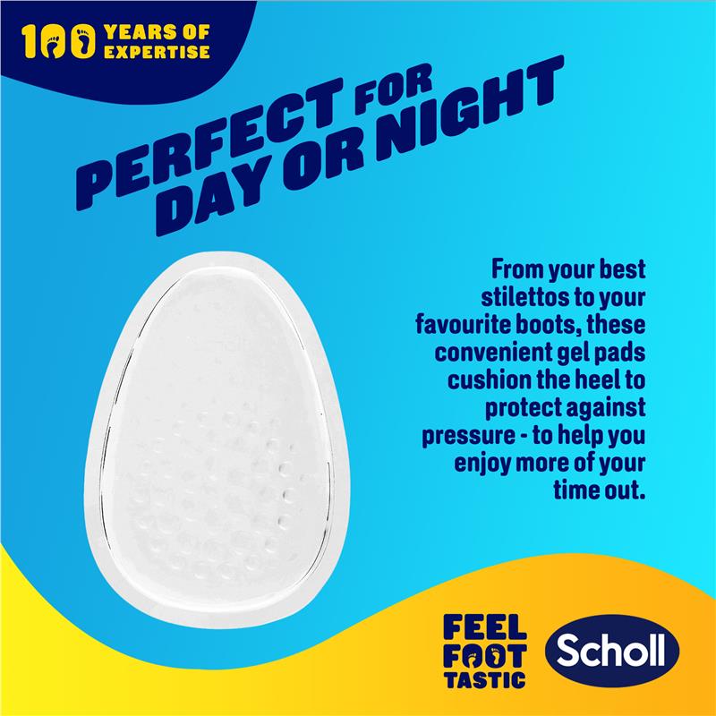 Scholl Party Feet Gel Heel Cushions – 1 Pair, Ultra Slim & Non-Slip