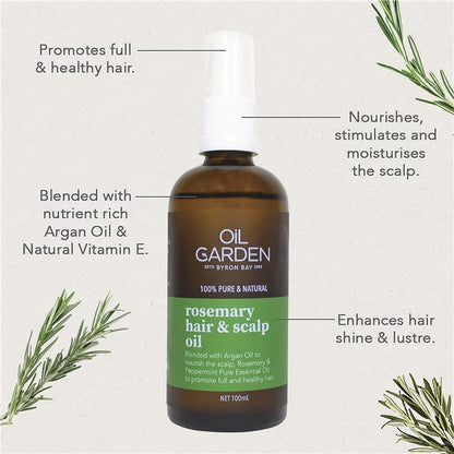 Oil Garden Rosemary Hair & Scalp Oil - 100ml for Healthy Scalp