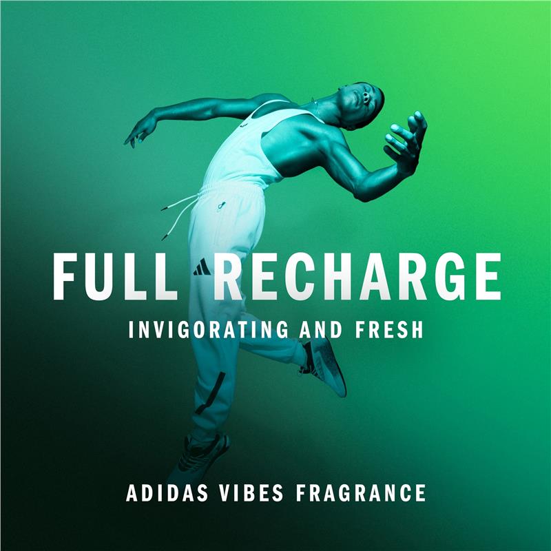 Adidas Vibes Full Recharge for Him Eau de Parfum 100ml - Energizing Fragrance