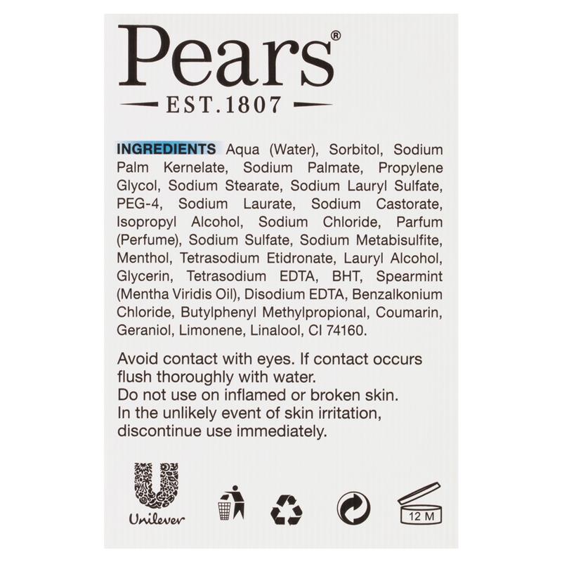 Pears Pure & Gentle Transparent Mint Soap 3x125g