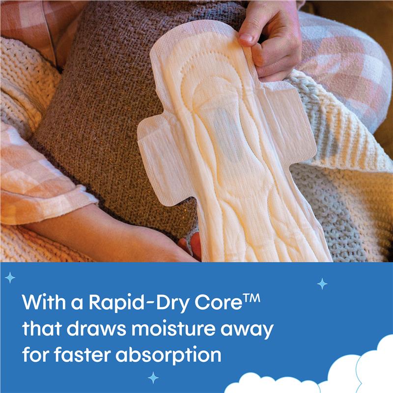 U by Kotex Overnight Ultrathin Regular Pads with Wings, 10 Pads