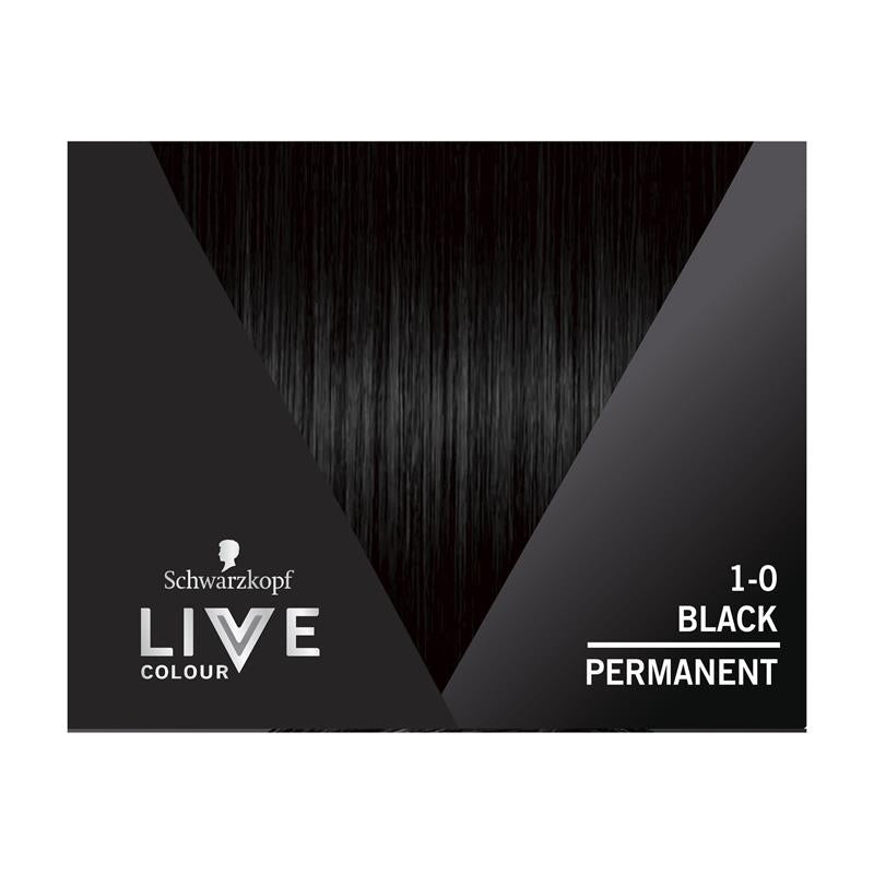 Schwarzkopf Live Colour Permanent Black Hair Dye - 50ml