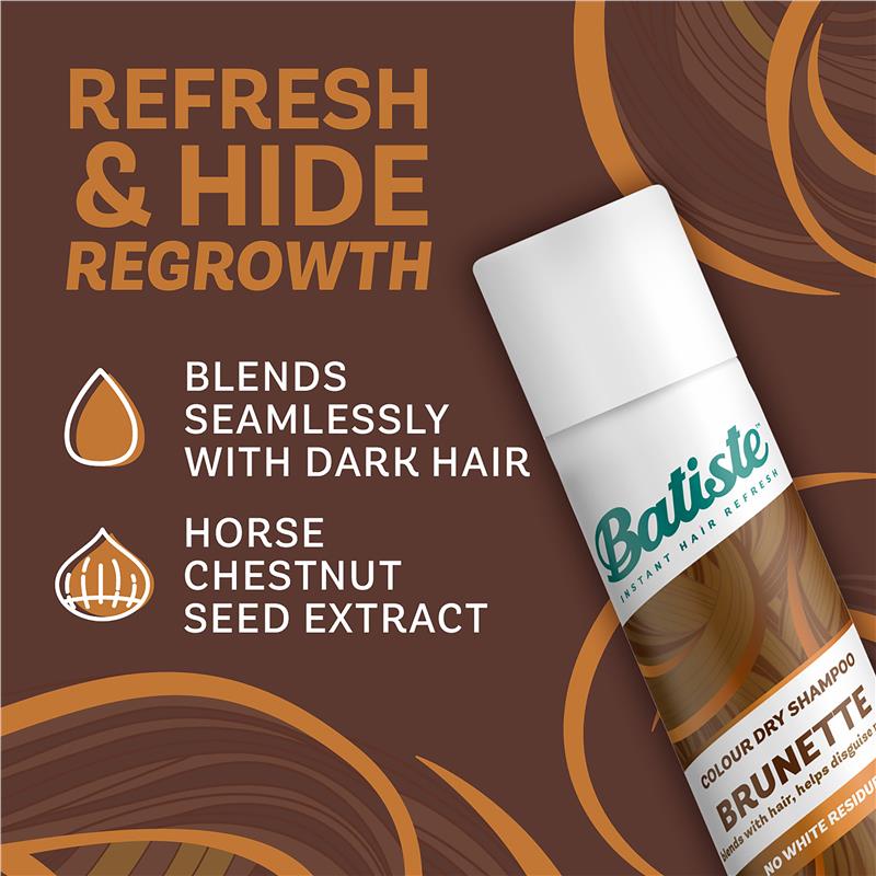 Batiste Brunette Dry Shampoo 350ml - For Vibrant Hair