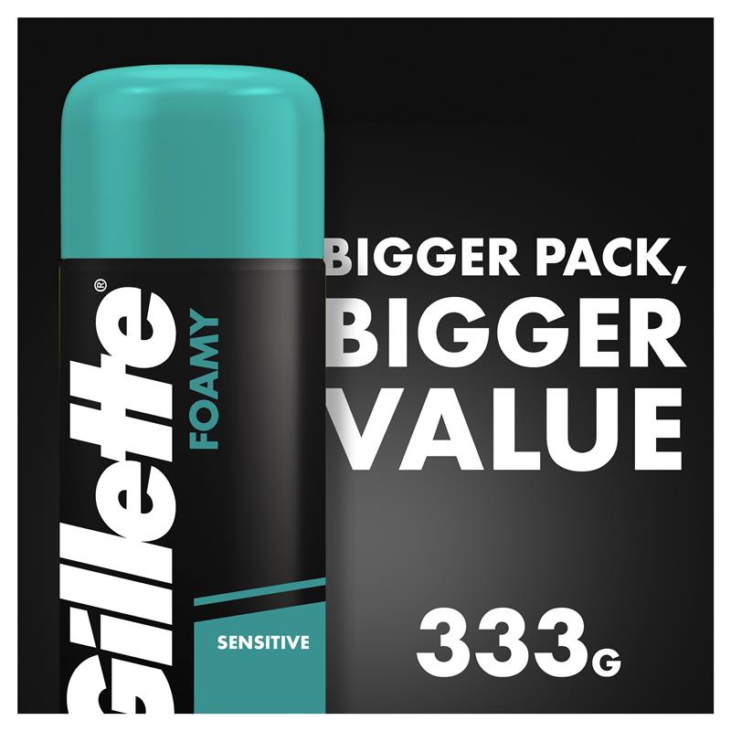 Gillette Sensitive Skin Shaving Foam Value Pack 333g