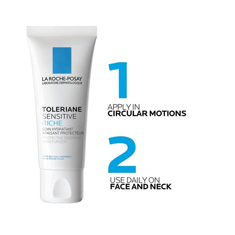 La Roche-Posay Toleriane Sensitive Riche Facial Moisturiser 40ml - Ultra-Hydrating Cream for Dry Skin-Auzzi Store