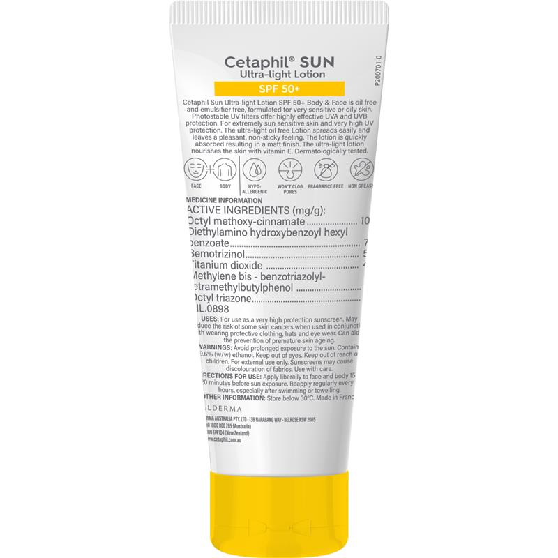 Cetaphil Sun SPF 50+ Ultra Light Lotion 100ml - Auzzi Store