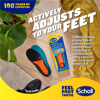 Scholl GelActiv® Work & Boot Insoles - Small, All-Day Support