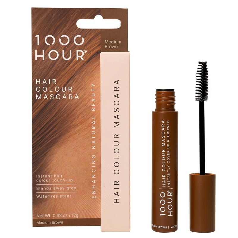 1000 Hour Hair Colour Mascara - Medium Brown 12g