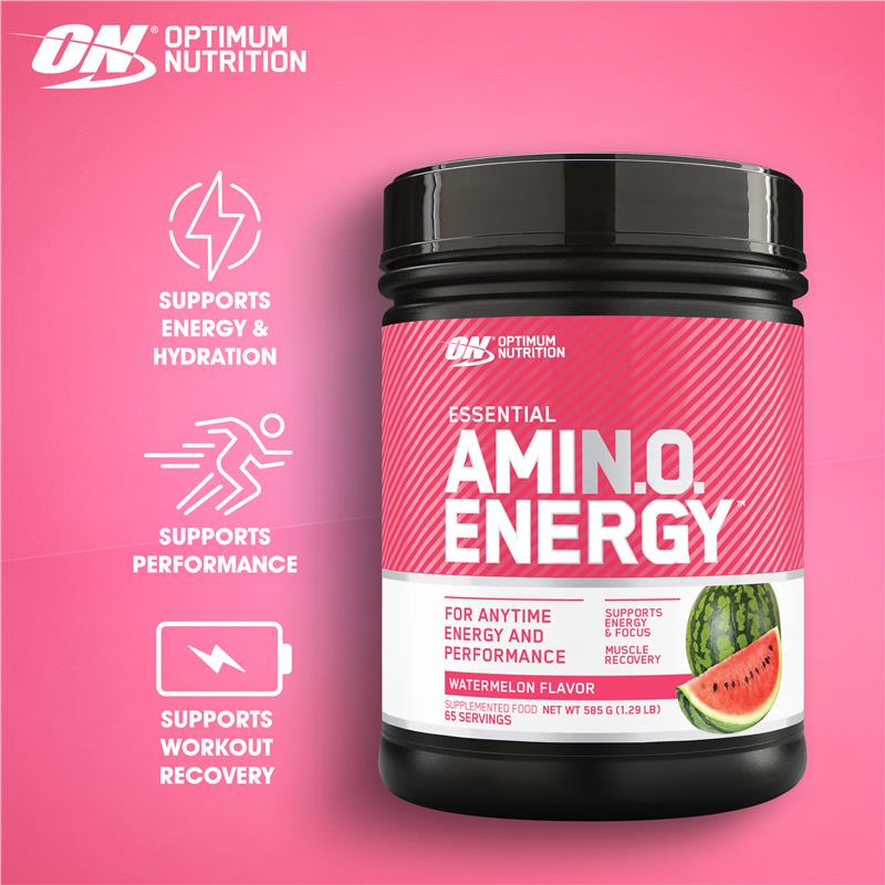 Optimum Nutrition Amino Energy Watermelon 65 Serve 585g - Energize Your Workouts - Auzzi Store