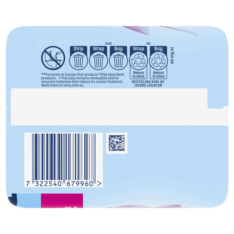 TENA InstaDRY Extra Long Incontinence Pads for Moderate Leaks, 6-Pads