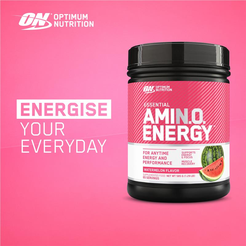 Optimum Nutrition Amino Energy Watermelon 65 Serve 585g - Energize Your Workouts - Auzzi Store