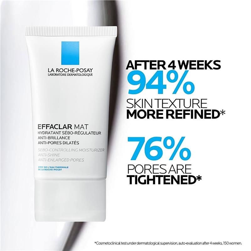 La Roche Posay Effaclar Mat 40ml - Mattifying Moisturizer for Oily Skin