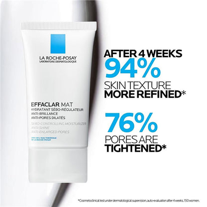 La Roche Posay Effaclar Mat 40ml - Mattifying Moisturizer for Oily Skin
