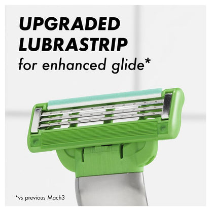 Gillette Mach3 Sensitive Razor 1-Pack, Extra Lubricating Strip, Ergonomic Handle