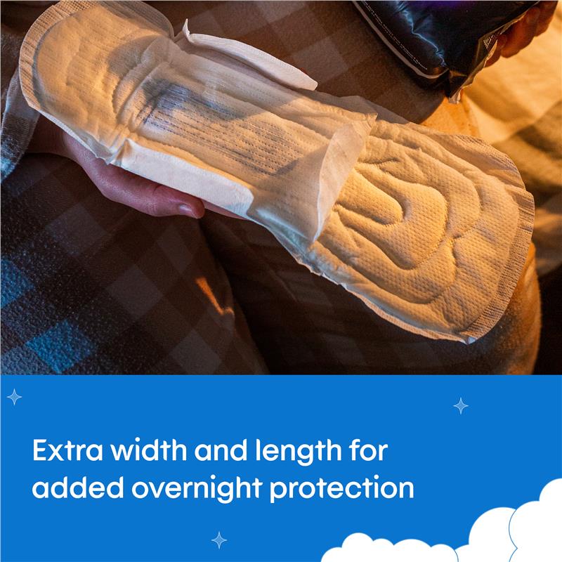 U by Kotex Overnight Extra Pads with 3D Leak Barrier - 10 Pads