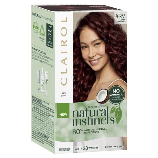 Natural Instincts 4RV Dark Burgundy Semi-Permanent Hair Colour - 60ml