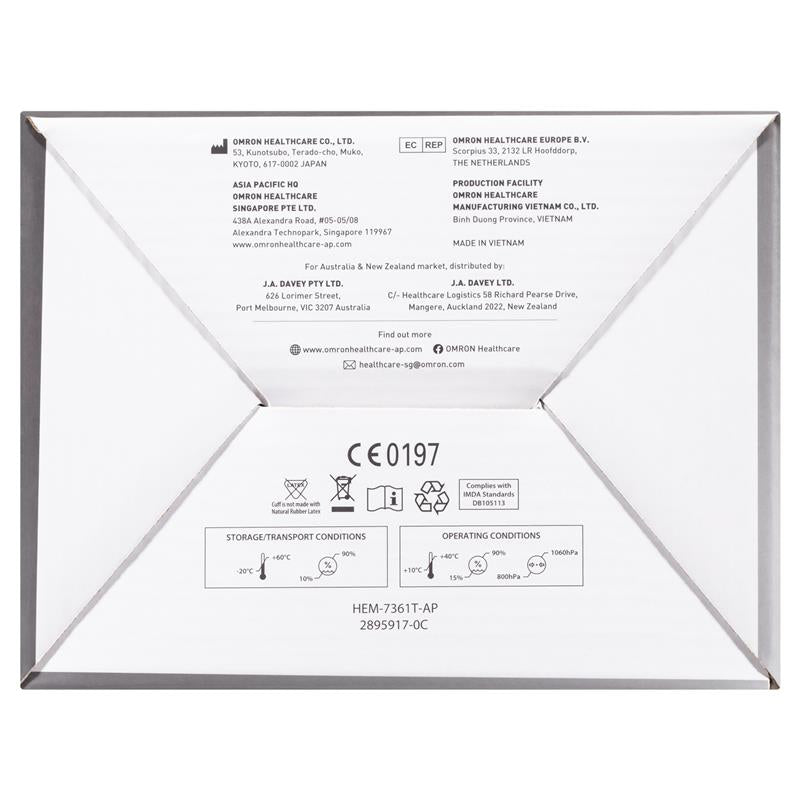 Omron HEM7361T Blood Pressure + AFIB Monitor Bluetooth - Home Health Monitoring