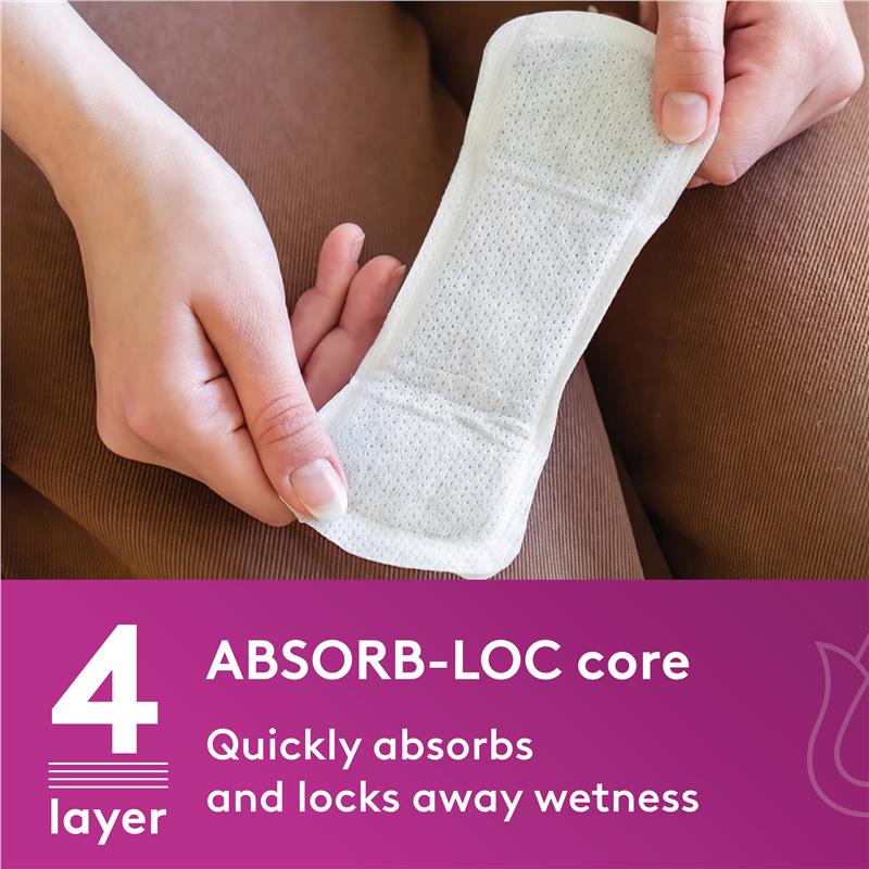 Poise Charcoal Light Bladder Protection Liners, Odor Control, 22-Pads