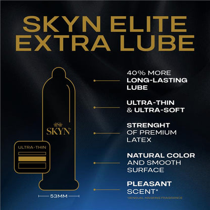 SKYN Elite Extra Lubricated Non-Latex Condoms 10 Pack - Ultra Thin SKYNFEEL®