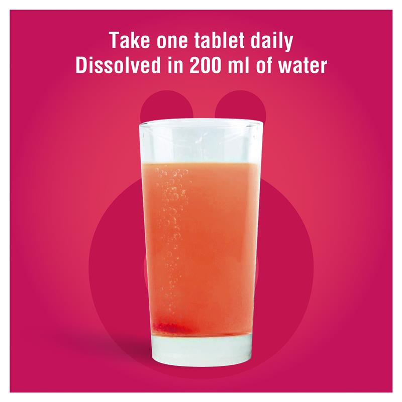 VÖOST Energy Raspberry Effervescent Vitamins with Guarana, 20 Tablets