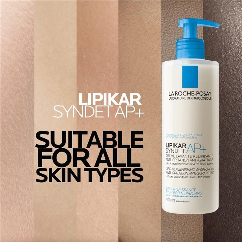 La Roche-Posay Lipikar Syndet AP+ Cream Wash 400ml - Gentle Cleanser for Sensitive Skin-Auzzi Store