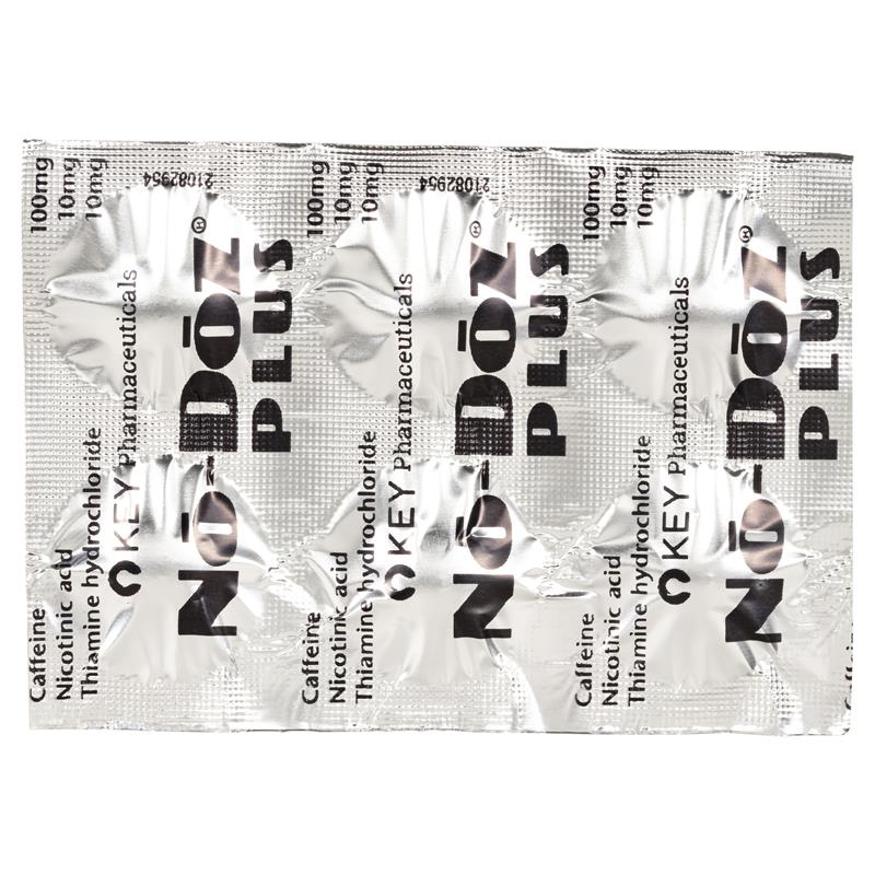 NoDoz Plus Caffeine Tablets 24 Count with Vitamins B1 & B3 for Alertness