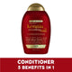 Ogx Frizz Free + Keratin Smoothing Oil Conditioner 385mL - 5 in 1 Benefits for Frizzy Hair – view 6 - Auzzistore