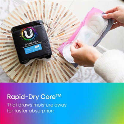 Kotex U Ultra Thin Wings Regular Pads, 14 Count – Leak Protection & Comfort