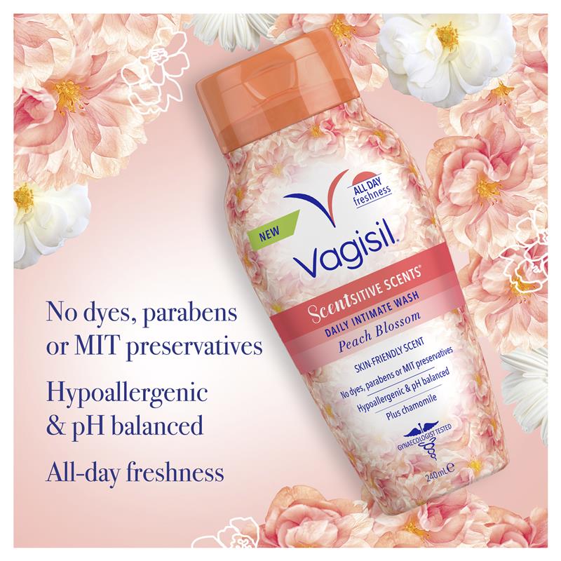 Vagisil Peach Blossom Intimate Wash for Sensitive Skin 240ml
