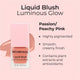 MCoBeauty Liquid Blush Luminous Glow Passion Peachy Pink – view 6