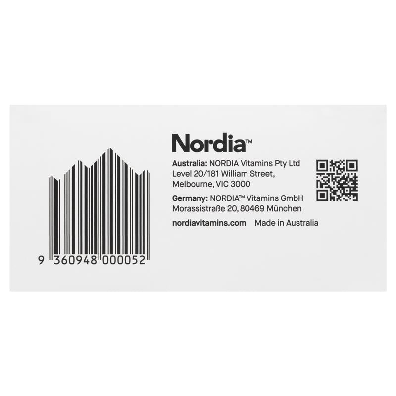 Nordia Iron + Vitamin C Powder - 28 Sachets, Sugar-Free, Supports Blood Health