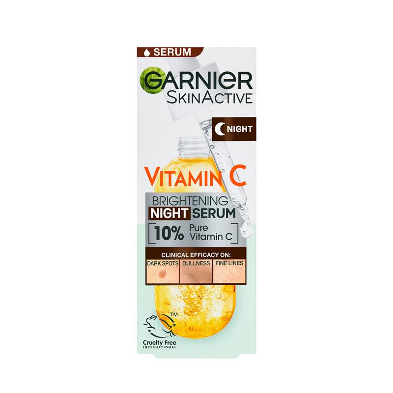 Garnier Skin Active Vitamin C Brightening Night Serum 30ml - Radiant Skin Overnight