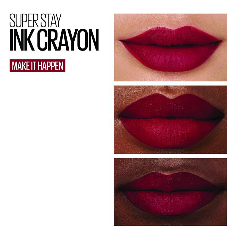Maybelline Superstay Ink Crayon Lipstick - Make It Happen, 1.2g - Auzzi Store