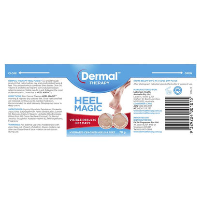 Dermal Therapy Heel Magic 70g - Hydrating Cracked Heels Treatment