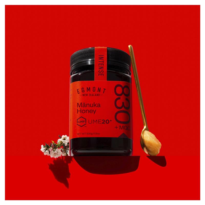 Egmont UMF 20+ Manuka Honey 500g – Raw, Non-GMO New Zealand MGO 830+