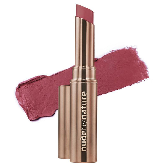 Nude by Nature Creamy Matte Lipstick 07 Red Blossom - Luxurious Color & Comfort - Auzzi Store