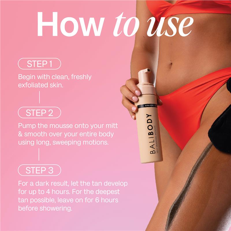 Bali Body Ultra Dark Self Tanning Mousse 200ml - Deepest Tan Formula