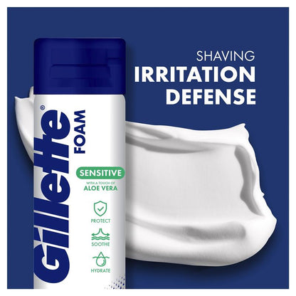 Gillette Sensitive Skin Soothing Aloe Vera Shave Foam 245g