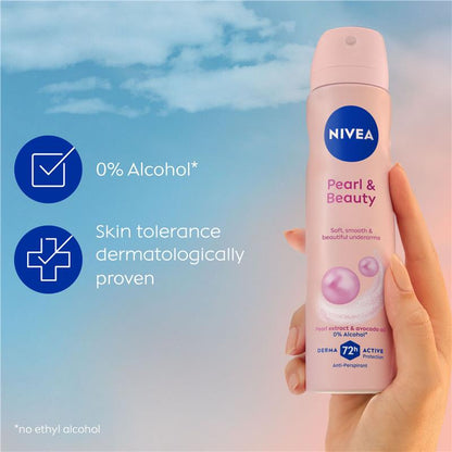 NIVEA Pearl & Beauty 72H Anti-Perspirant Deodorant Aerosol 250ml
