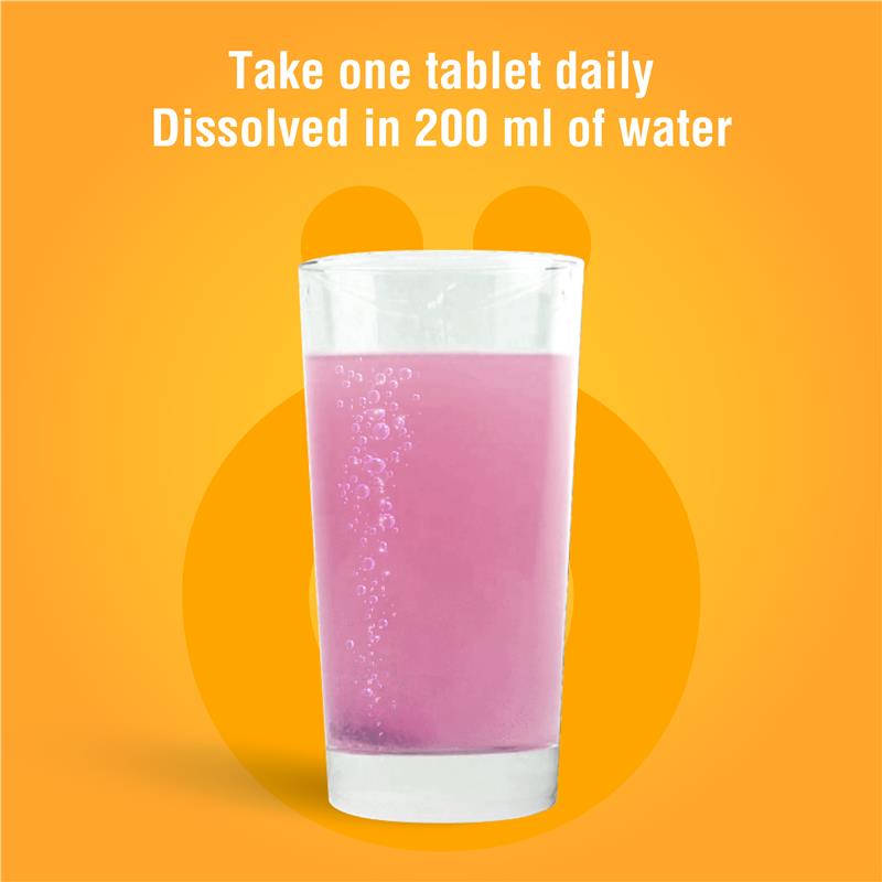 VÖOST Calcium + D3 Effervescent Tablets, 20 tablets, Bone Health Support