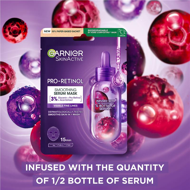 Garnier Pro-Retinol Serum Mask 15ml | Anti-Aging Treatment