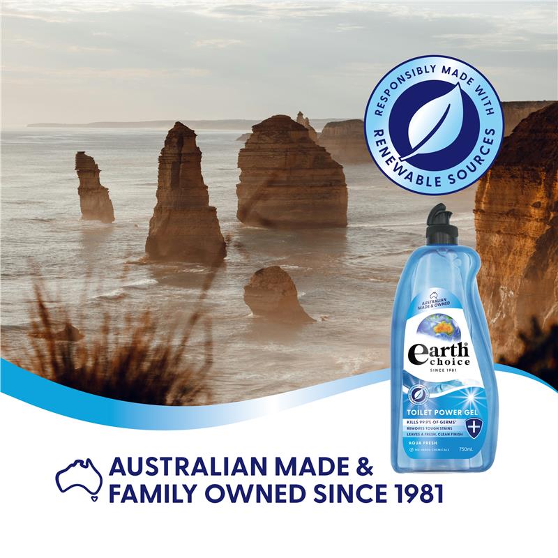 Earth Choice Toilet Cleaner Aqua Fresh 750ml - Powerful Eco-Friendly Clean-Auzzi Store