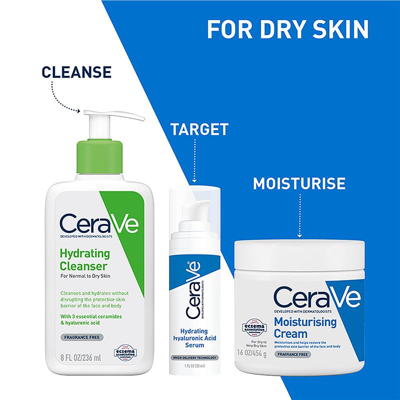 CeraVe Hydrating Hyaluronic Acid Serum 30ml - Deep Hydration for Normal to Dry Skin - Auzzi Store