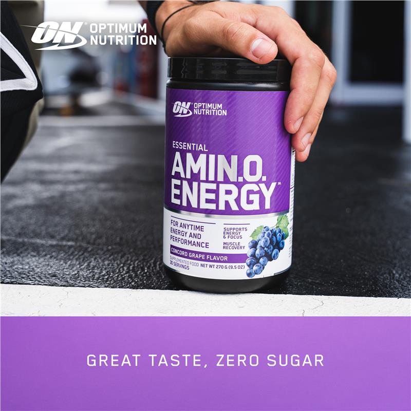 Optimum Nutrition Amino Energy Concord Grape 65 Serve 585g - Boost Energy & Muscle Recovery - Auzzi Store