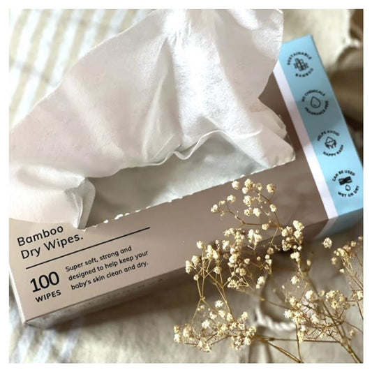 New Beginnings Bamboo Dry Wipes - 100 Pack-Auzzi Store