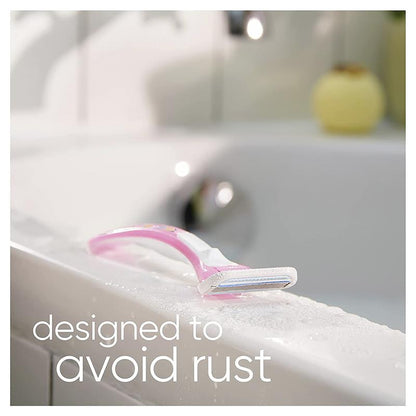 Gillette Venus Sensitive Disposable Razors 3-Pack – 3 Blades, Lubrastrip