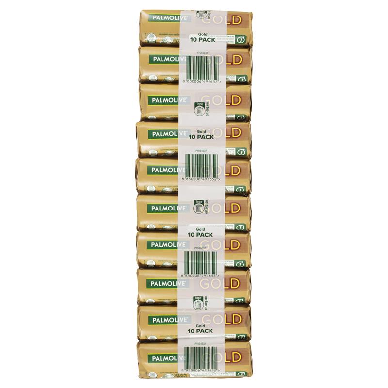 Palmolive Gold Bar Soap with Green Tea, Daily Deodorant Protection – 10 Pack 90g