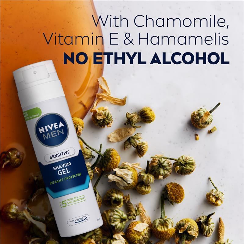 NIVEA MEN Sensitive Shaving Gel with Chamomile & Vitamin E 200ml
