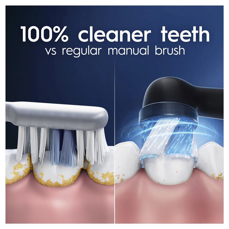 Oral-B iO Advanced Clean Electric Toothbrush Refills - Black, 4 Pack