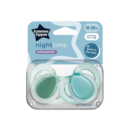 Tommee Tippee Night Time Soothers 18-36M, Pack of 2-Auzzi Store